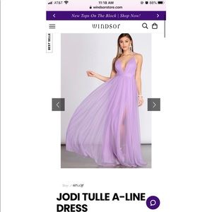 Tulle, Low Cut, Open Back Gown with Slits!